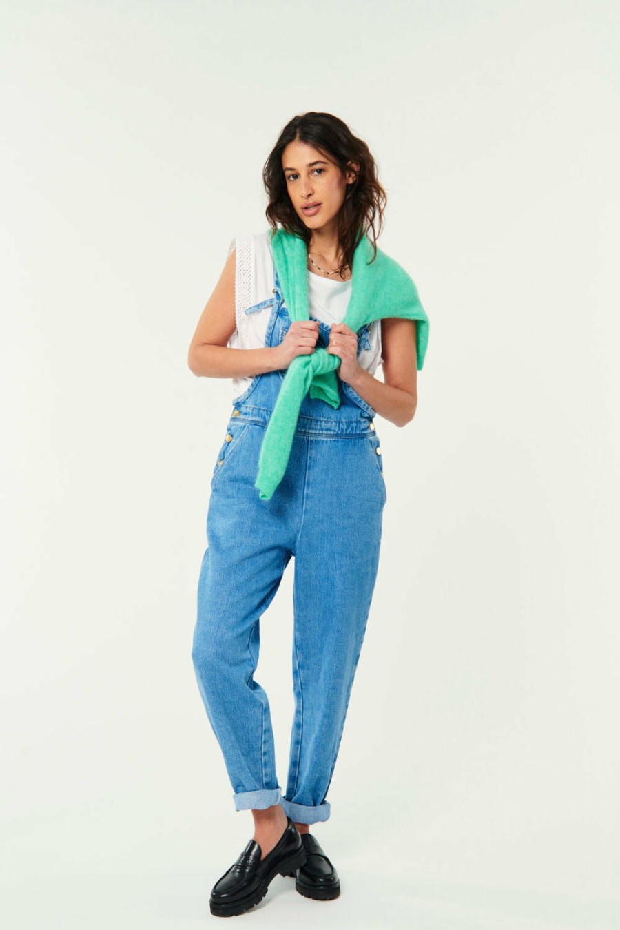 Des Petits Hauts Lali Vintage Blue Jumpsuit Trousers & Jumpsuits