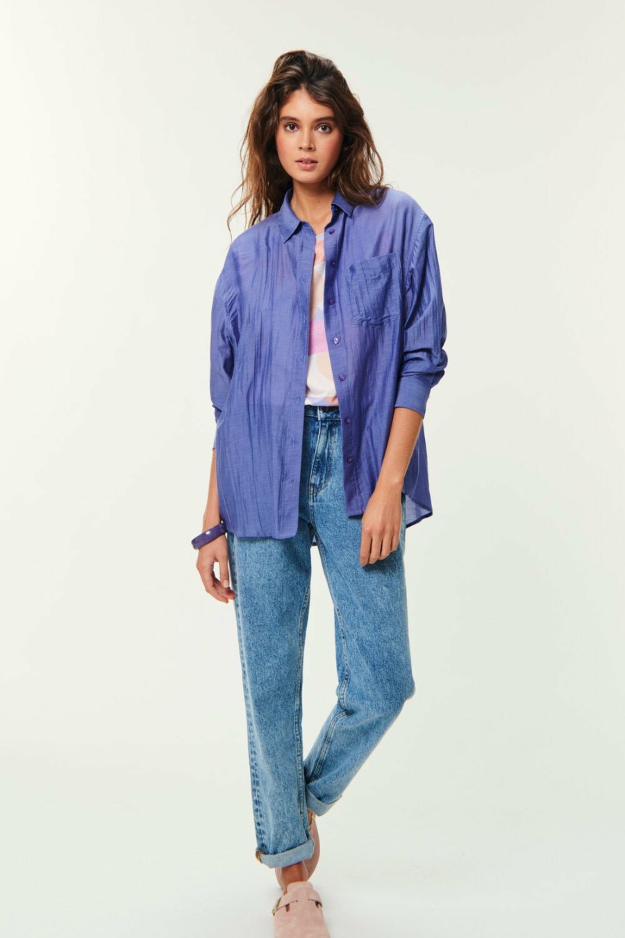 Des Petits Hauts Varenon Figue Shirt Shirts & Blouses