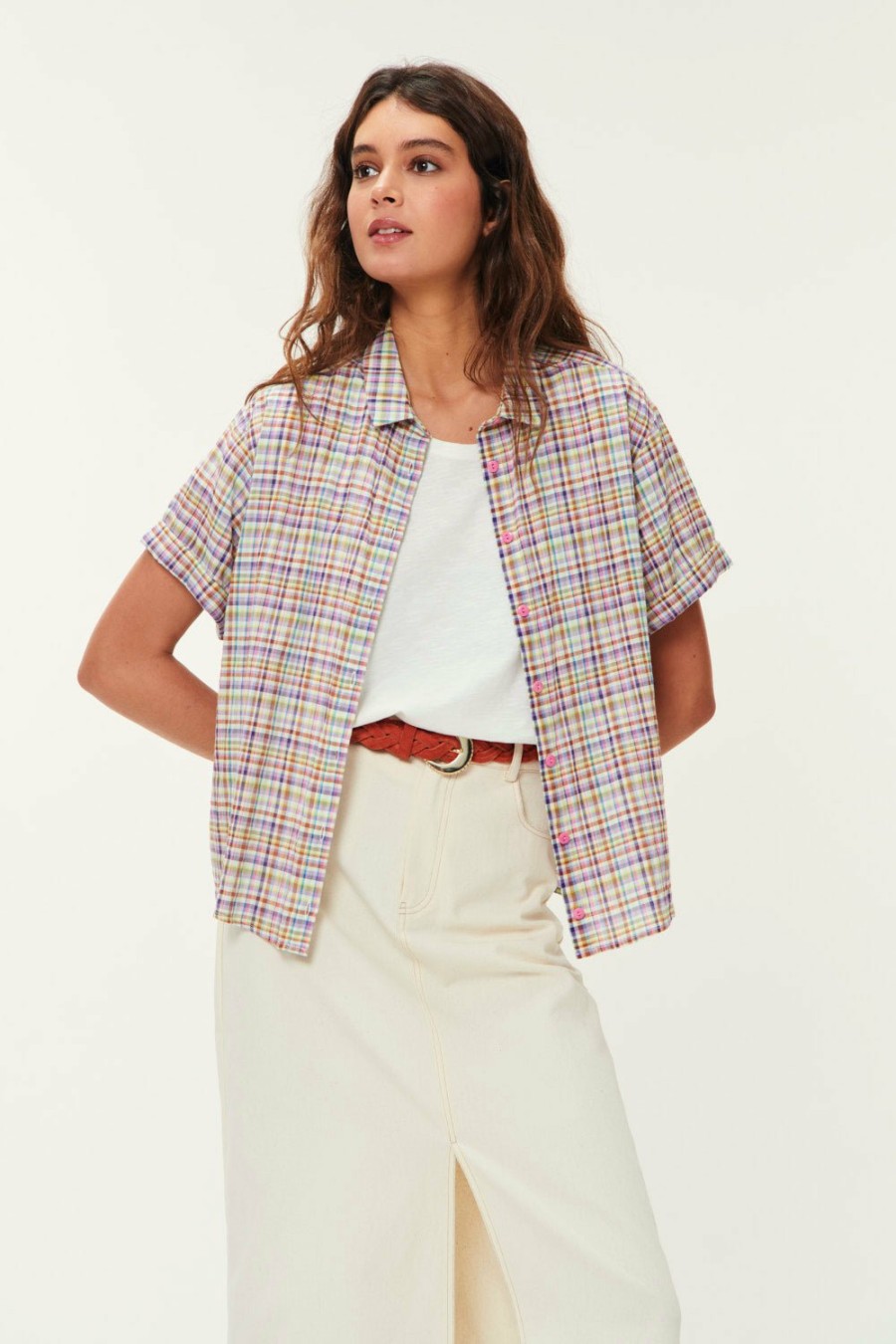 Des Petits Hauts Tomoet Carreau Koala Shirt Shirts & Blouses