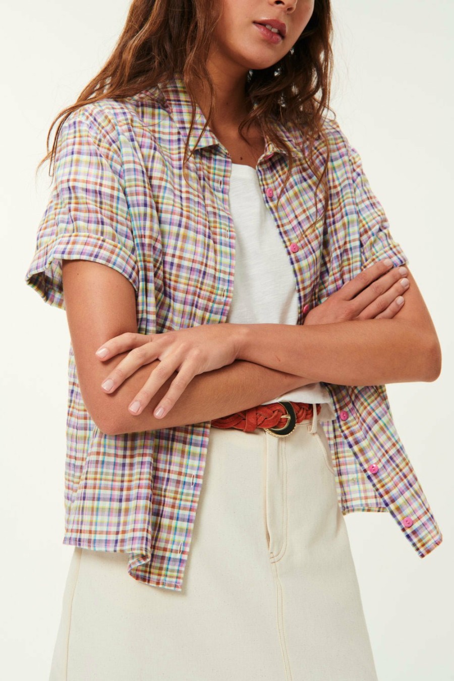 Des Petits Hauts Tomoet Carreau Koala Shirt Shirts & Blouses