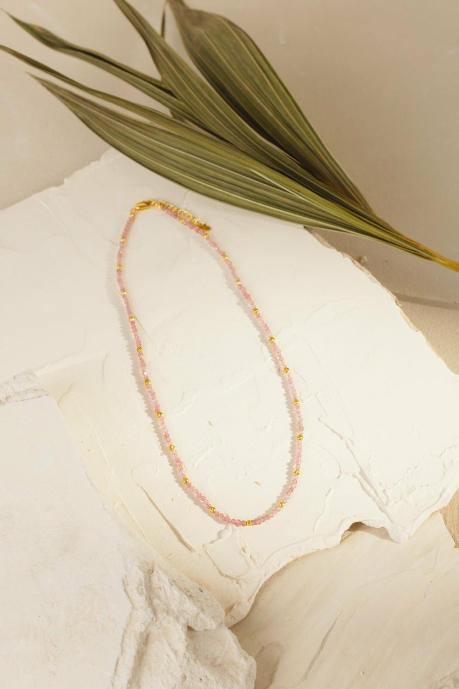 Des Petits Hauts Padma Tourmaline Rose Necklace Feeka Jewellery X Dph