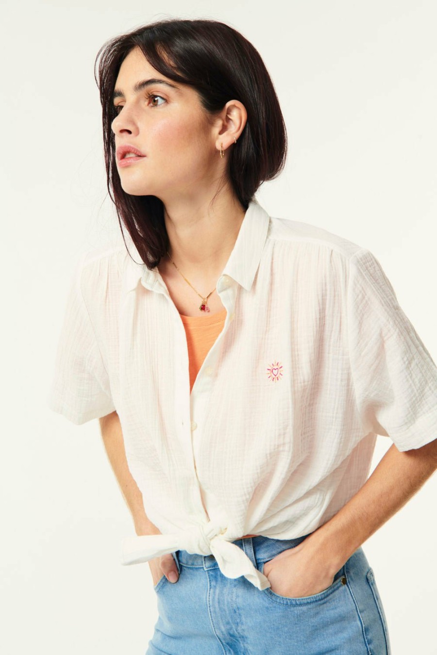 Des Petits Hauts Rosy Ecru Shirt Shirts & Blouses