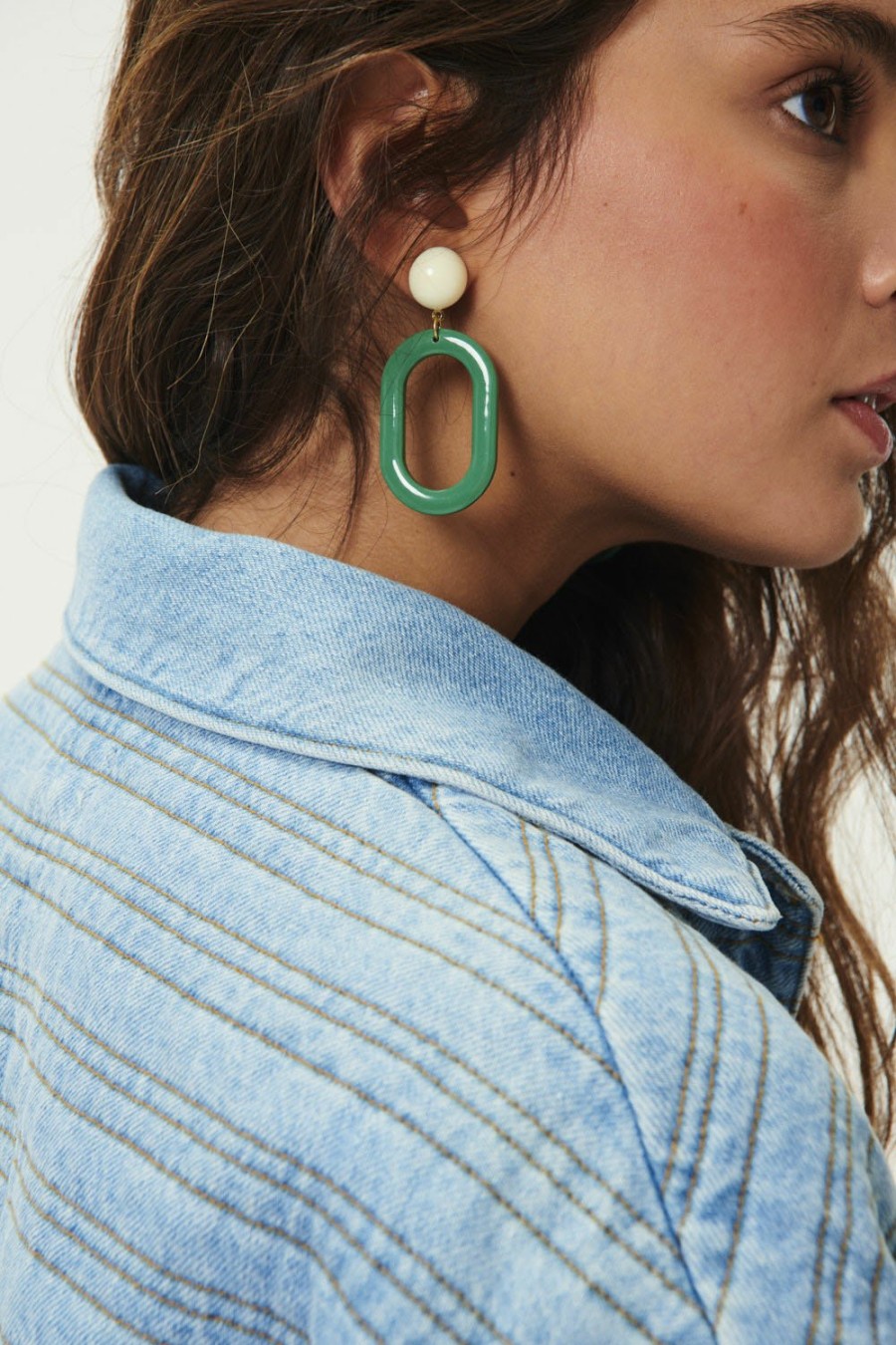 Des Petits Hauts Yiana The/Ecru Earrings Feeka Jewellery X Dph