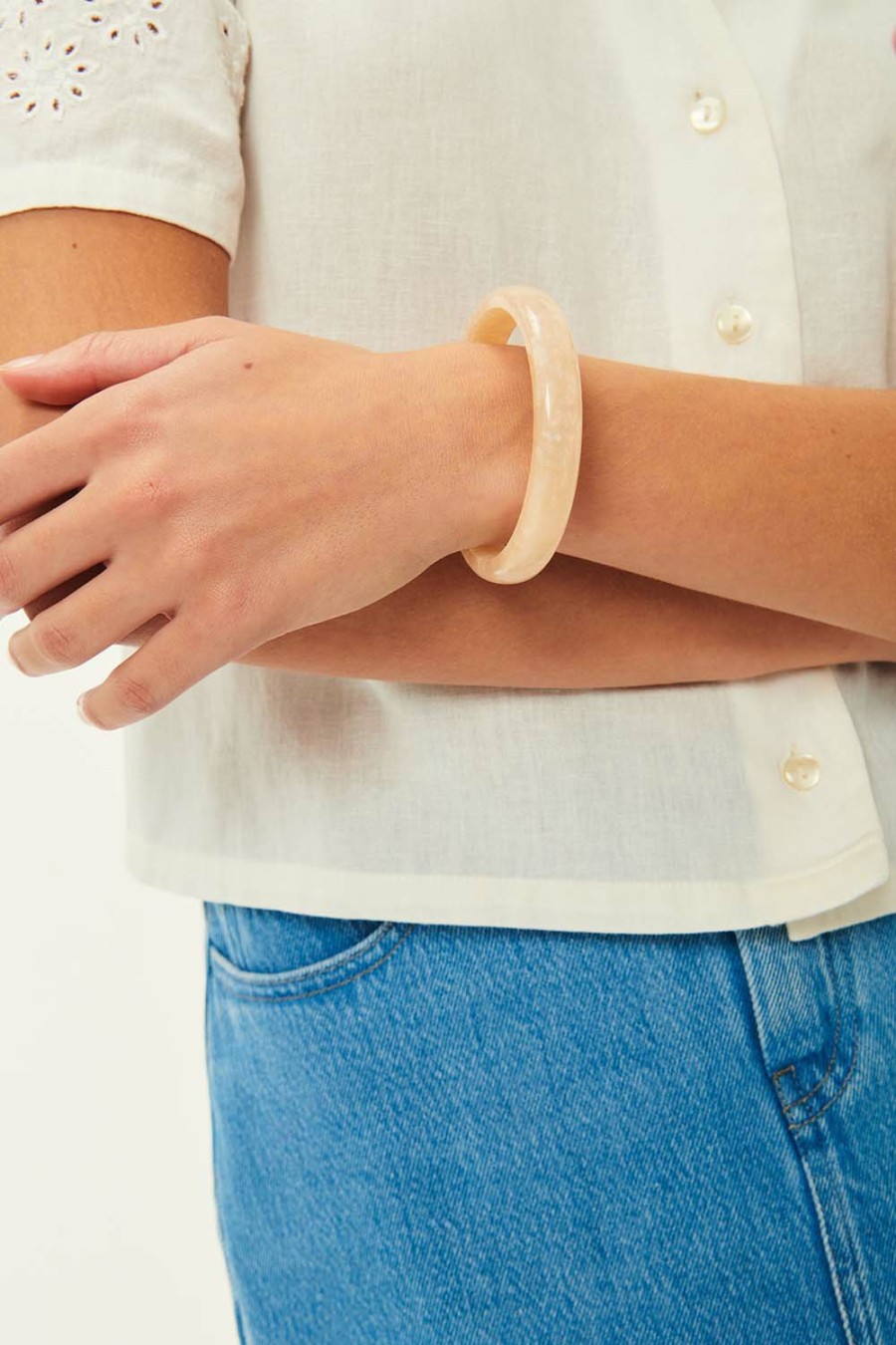 Des Petits Hauts Paquito Creme Bangle Feeka Jewellery X Dph