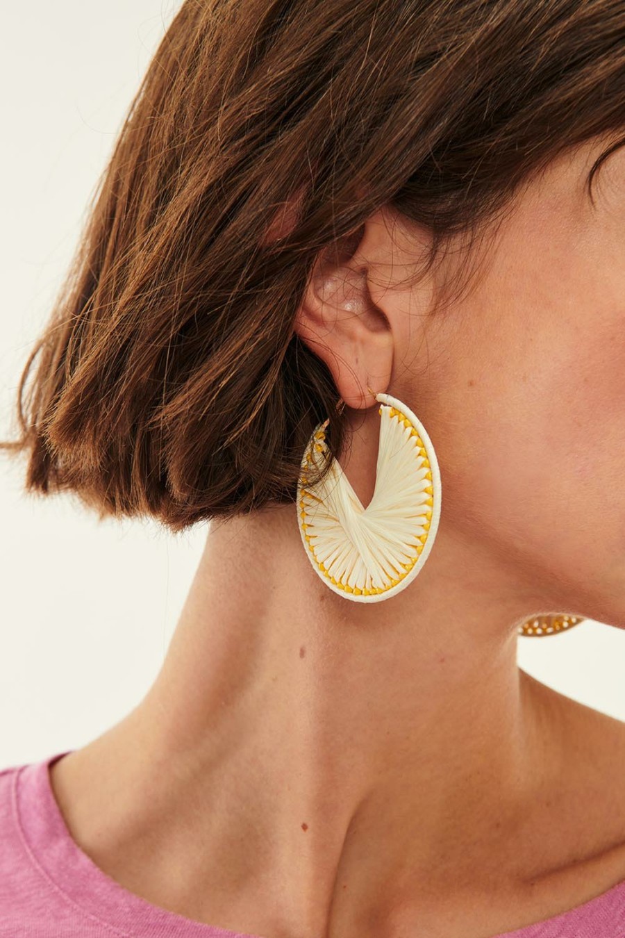 Des Petits Hauts Pitchata Ecru/Mimosa Earrings Feeka Jewellery X Dph