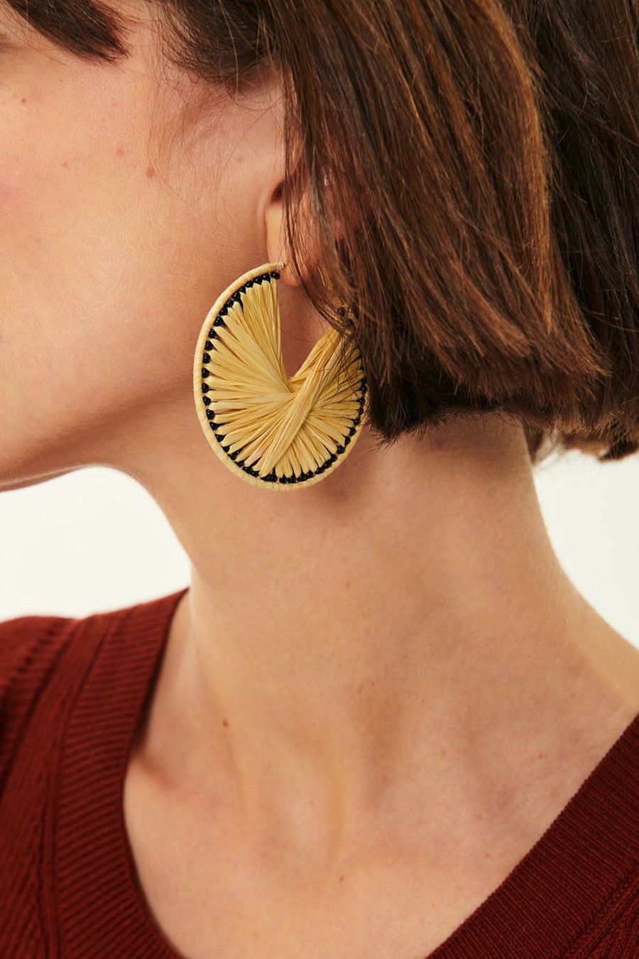 Des Petits Hauts Pitchata Naturel/Noir Earrings Feeka Jewellery X Dph