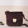 Des Petits Hauts Lenny Bag In Purple / Burgundy Leather Bags, Clutch Bags & Bumbags