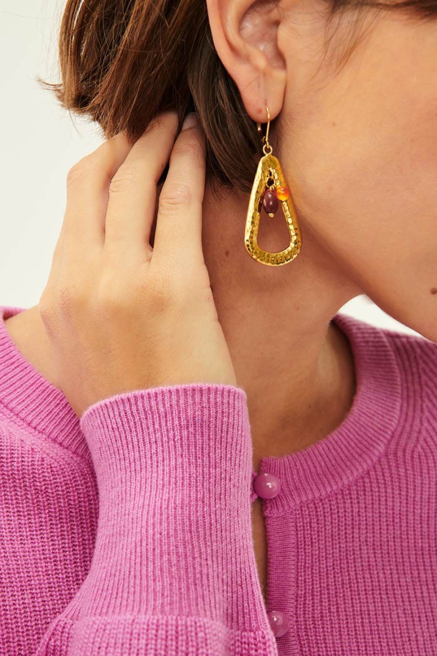 Des Petits Hauts Paulin Or/Multico Earrings Feeka Jewellery X Dph